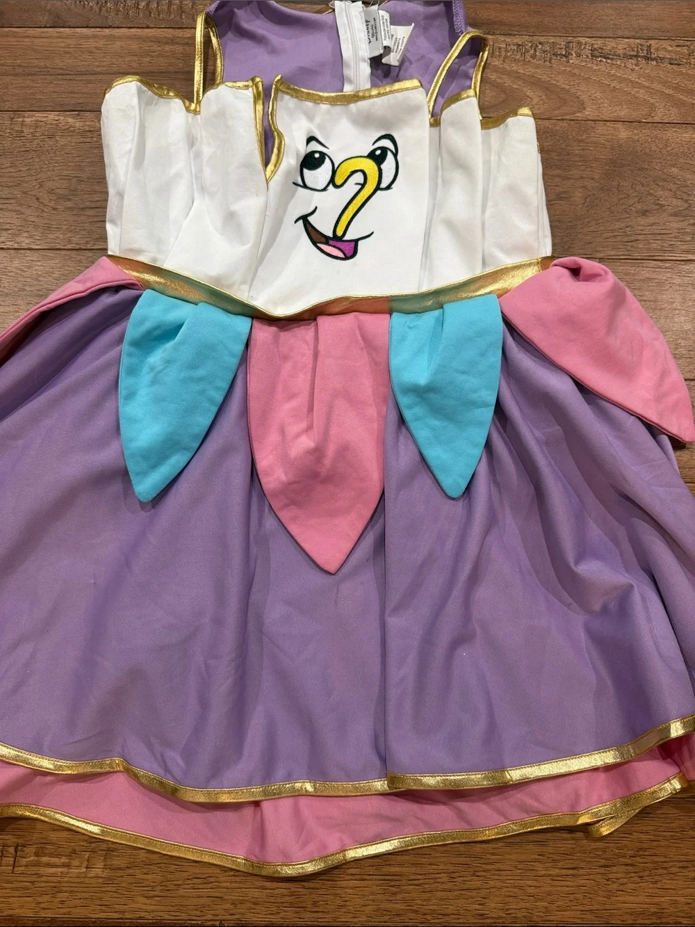 Girls Disney Beauty and the Beast Chip Costume Dress - Size M 10/12 - Picture 3 of 16